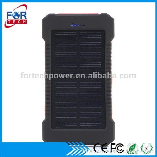 wholesale supply logo waterproof power bank supplier smart mobile solar power charger 8000mah with printed logo